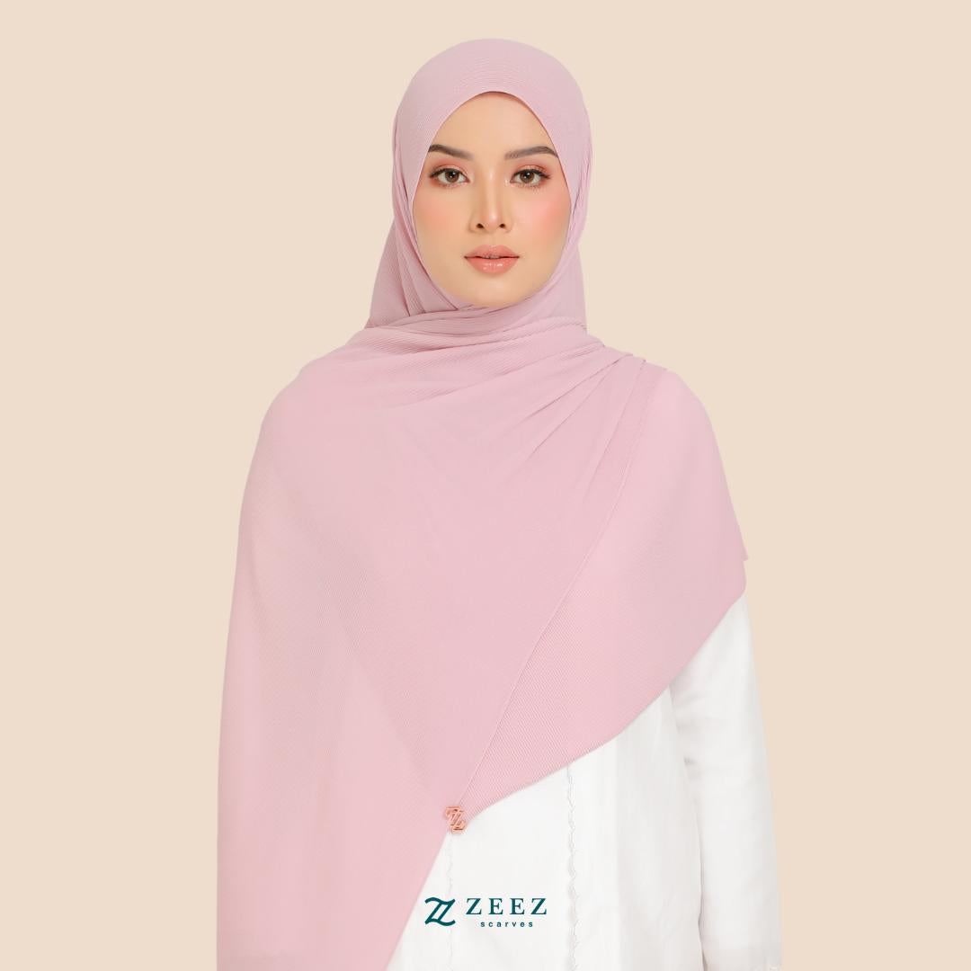 Zeez Scarves Tudung Awan Pleated Scarf Labuh dan lebar