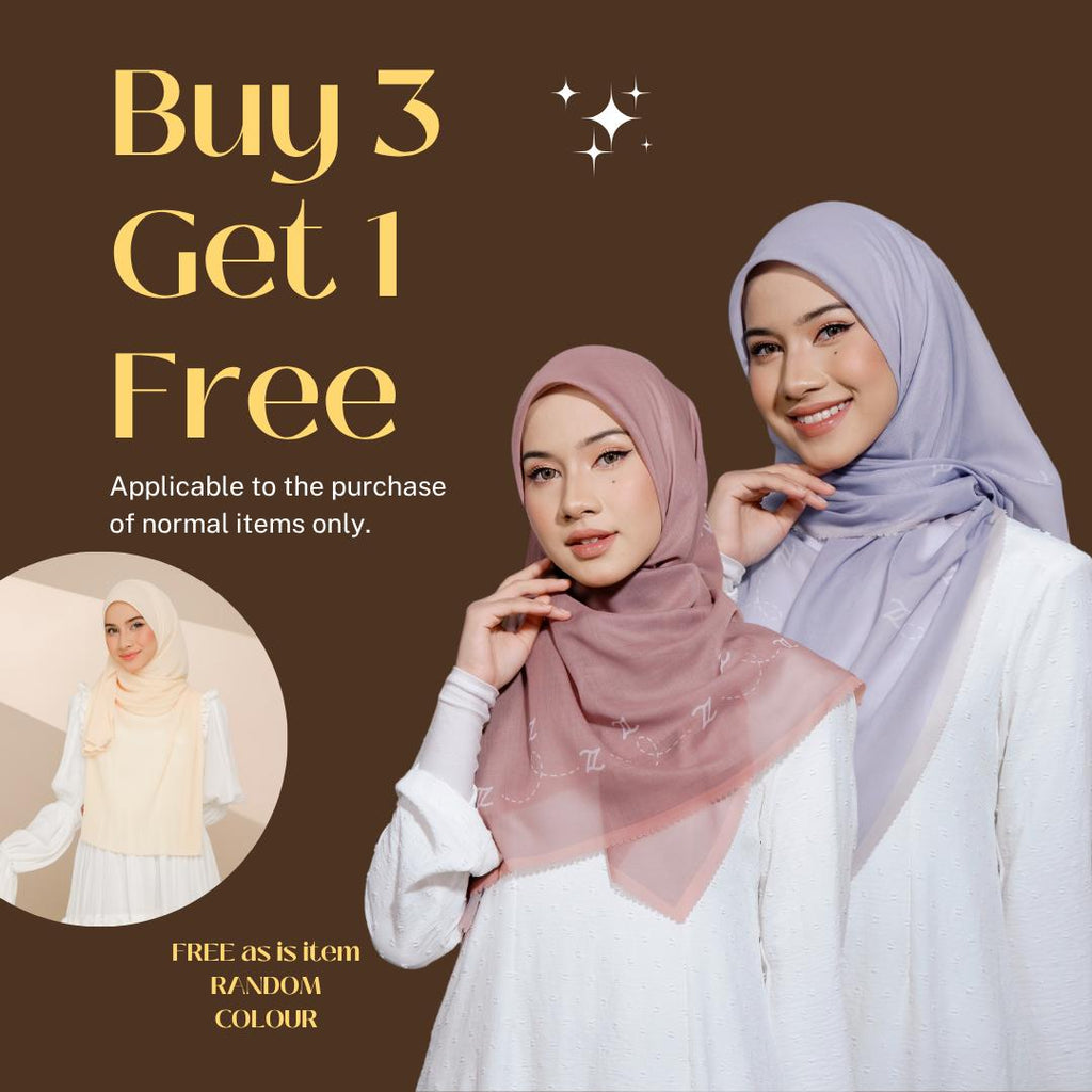 Zeezscarves Bawal Cotton Monogram Edisi Terhad