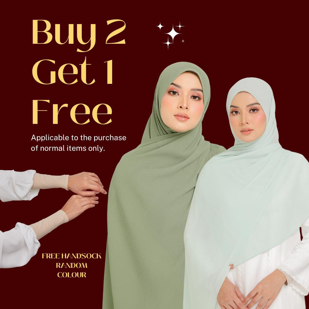 Zeezscarves Tudung Airy Pleated Scarf Size biasa