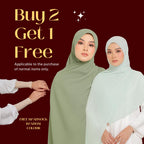 Zeezscarves Tudung Airy Pleated Scarf Size biasa