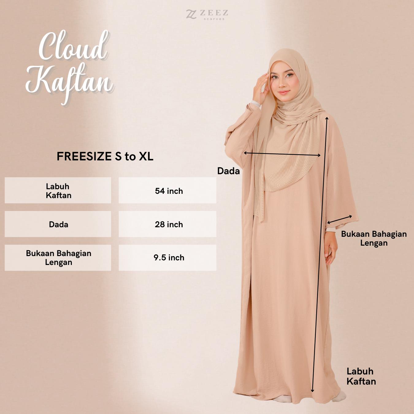 Zeezscarves Cloud Kaftan Tak Perlu Gosok