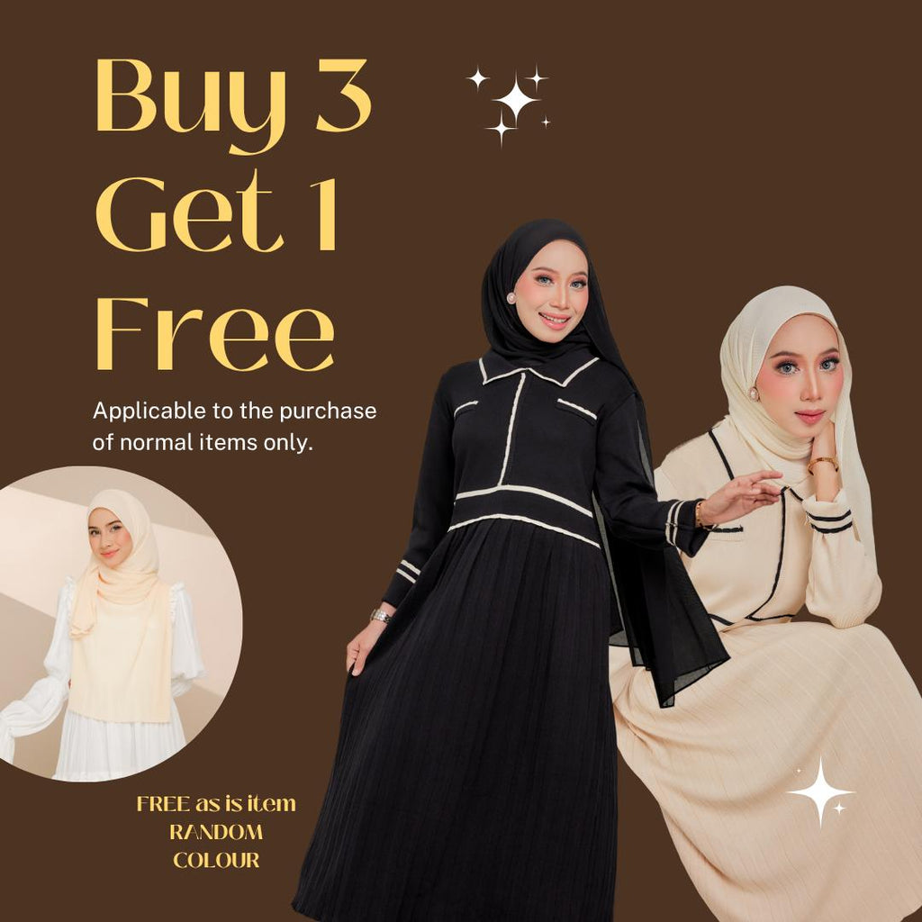 Zee Baju Knitted Dress Tak Perlu Gosok ZeezScarves