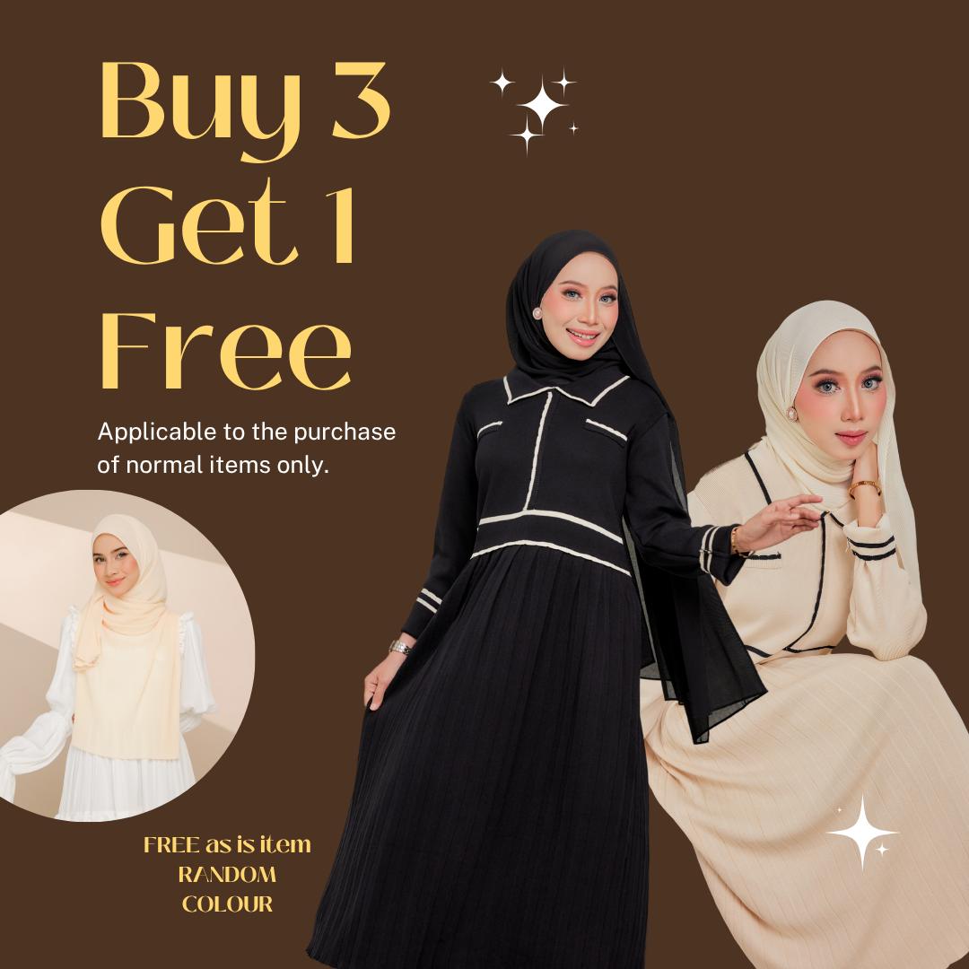 Zee Baju Knitted Dress Tak Perlu Gosok ZeezScarves
