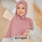 Zeez Scarves Tudung Air Plain Labuh Lebar Tak Jarang