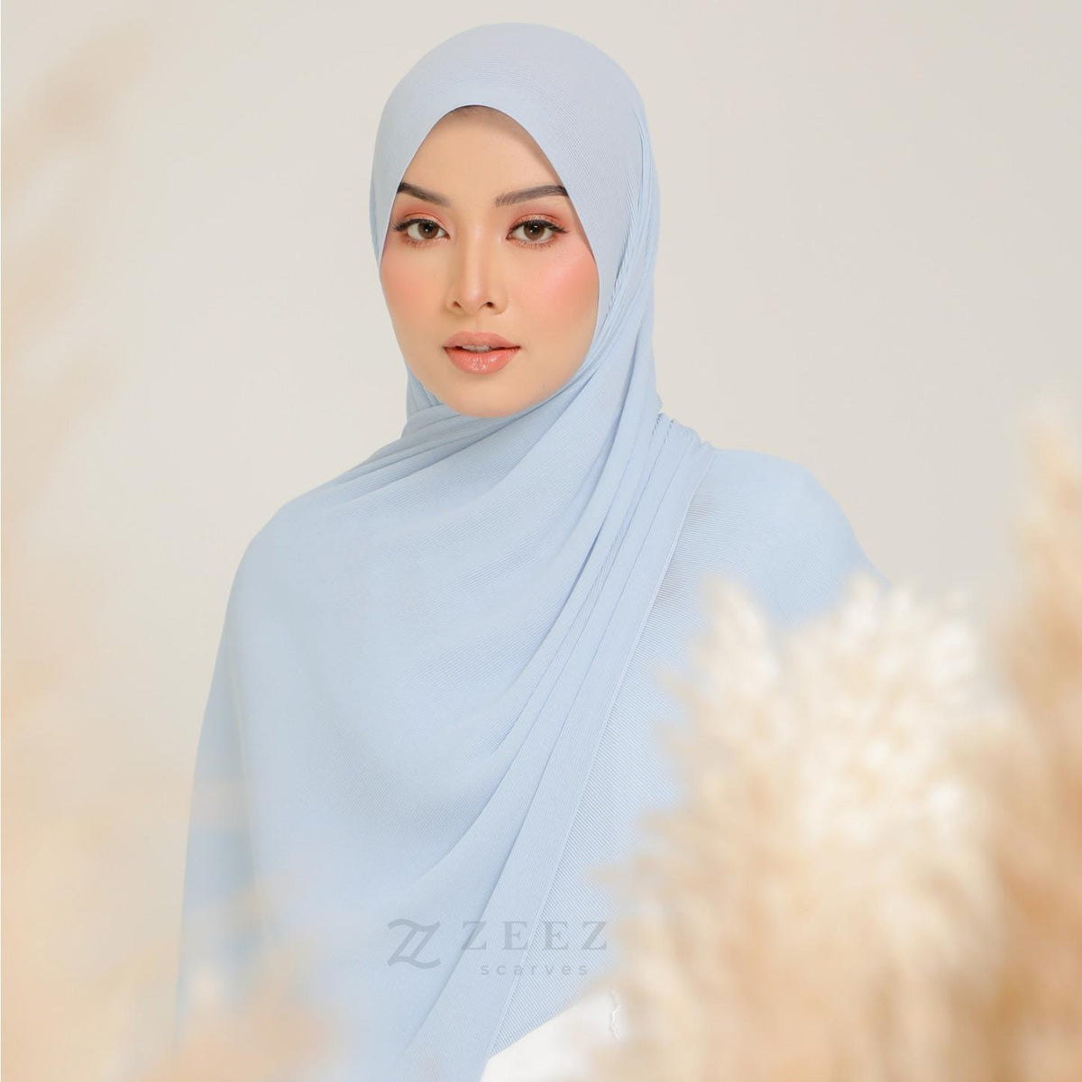 Zeez Scarves Tudung Awan Pleated Scarf Labuh dan lebar