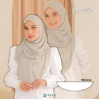 Zeez Scarves Breeze Pleated Shawl Labuh dan Lebar dengan potongan melengkung
