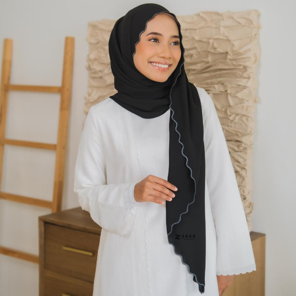 High Quality Ratu Sulam Shawl By Zeez Scarves