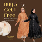 Zeez Scarves Seth Dress Silk Sulam dengan Lining dan Percuma tali pinggang