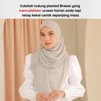 Zeez Scarves Breeze Pleated Shawl Labuh dan Lebar dengan potongan melengkung