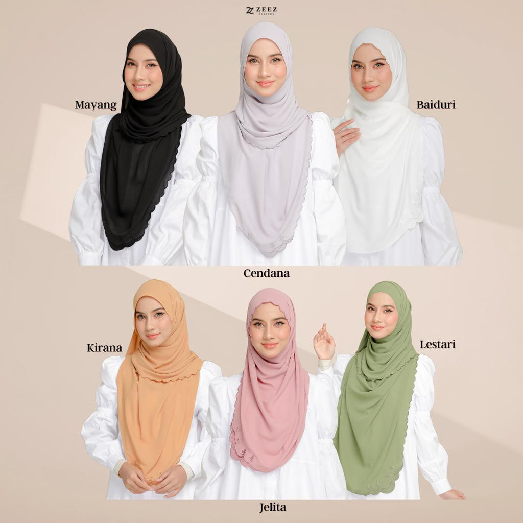 [PREMIUM] Ratu Sulam Wide Shawl Zeez Scarves with FREE GIFT