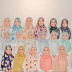 Zeezscarves Tudung Fluer Pleated Scarf Labuh dengan potongan melengkung