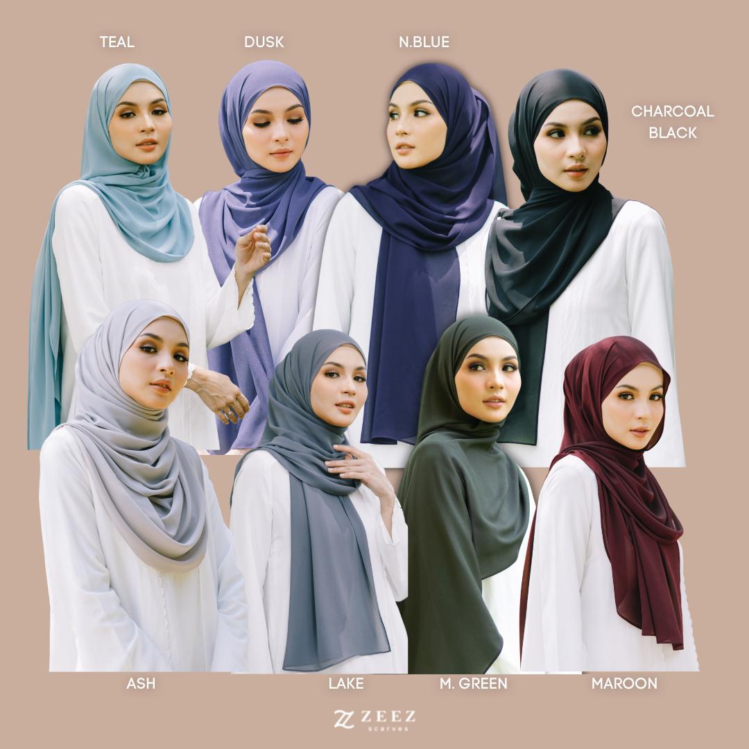 Premium Quality Tudung Plain Labuh Maryam Lightpro Plain Wide Shawl