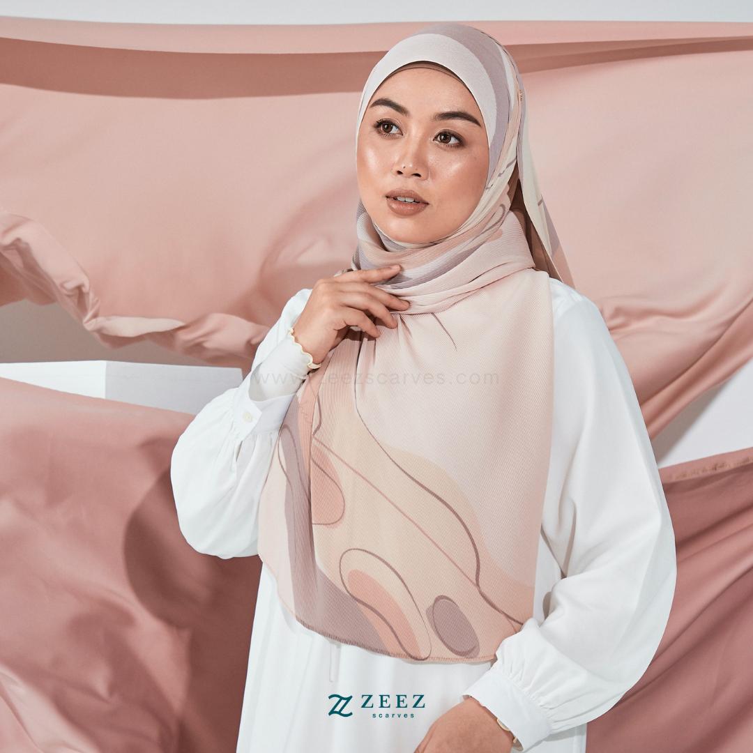 Zeez Scarves Tudung Estee Pleated Shawl Edisi Terhad