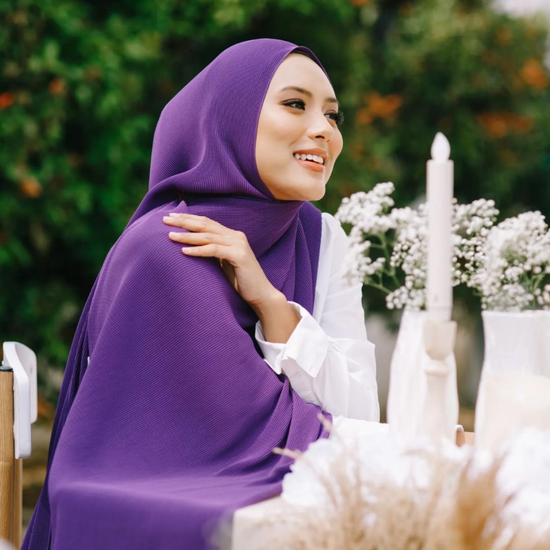 Zeezscarves Tudung Airy Pleated Scarf Size biasa