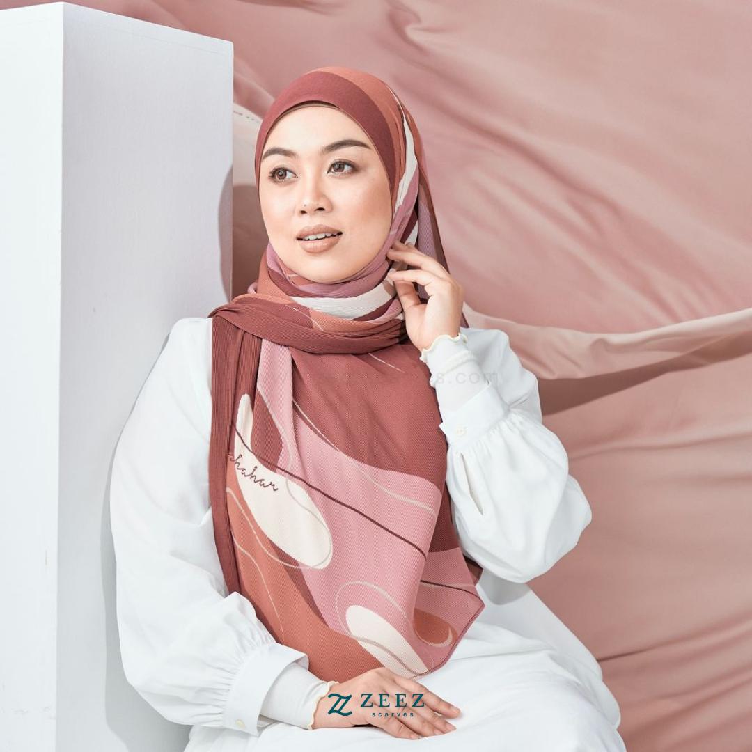 Zeez Scarves Tudung Estee Pleated Shawl Edisi Terhad