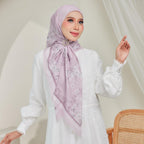 Zeez Scarves tudung bawal cotton bercorak bidang 45+