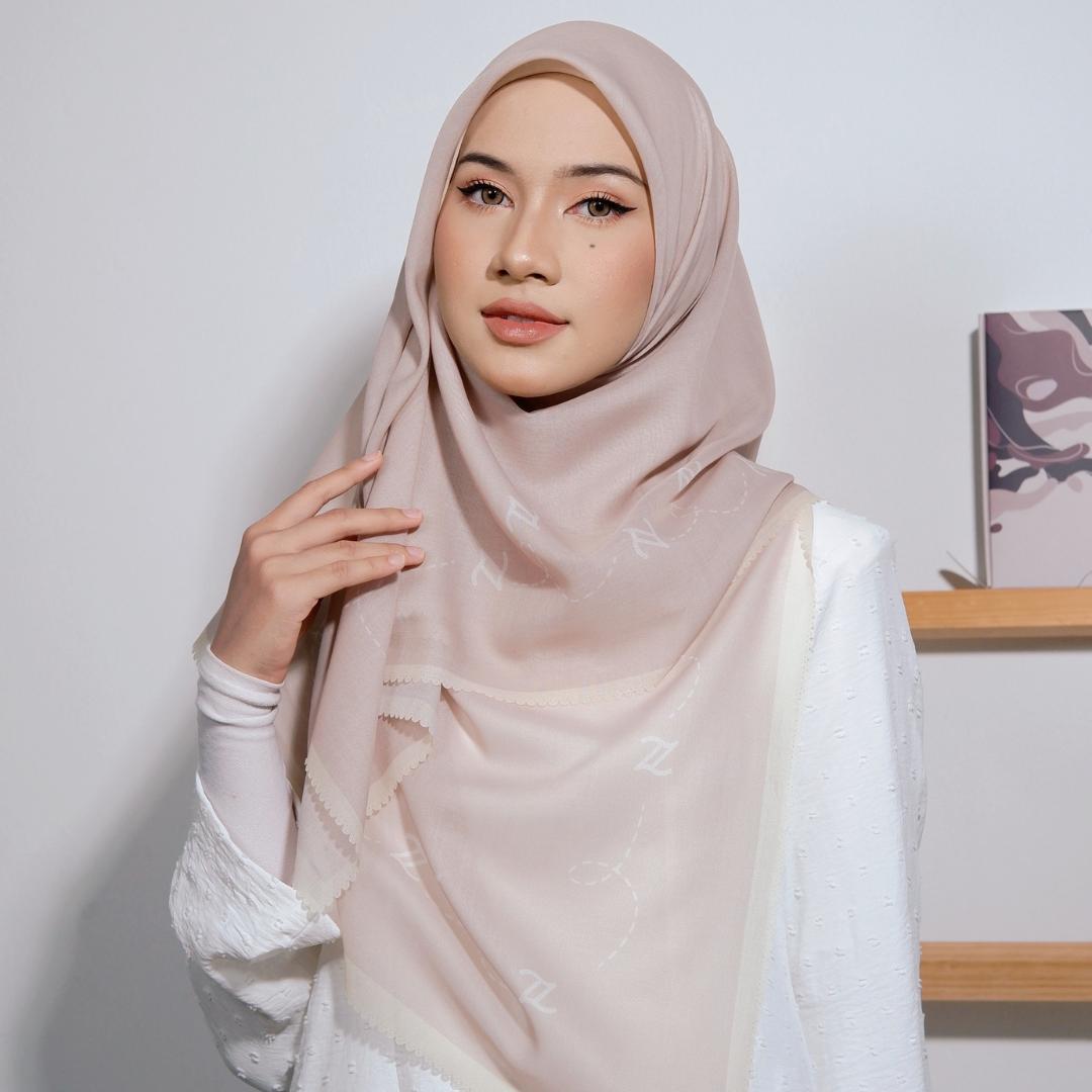 Zeezscarves Bawal Cotton Monogram Edisi Terhad