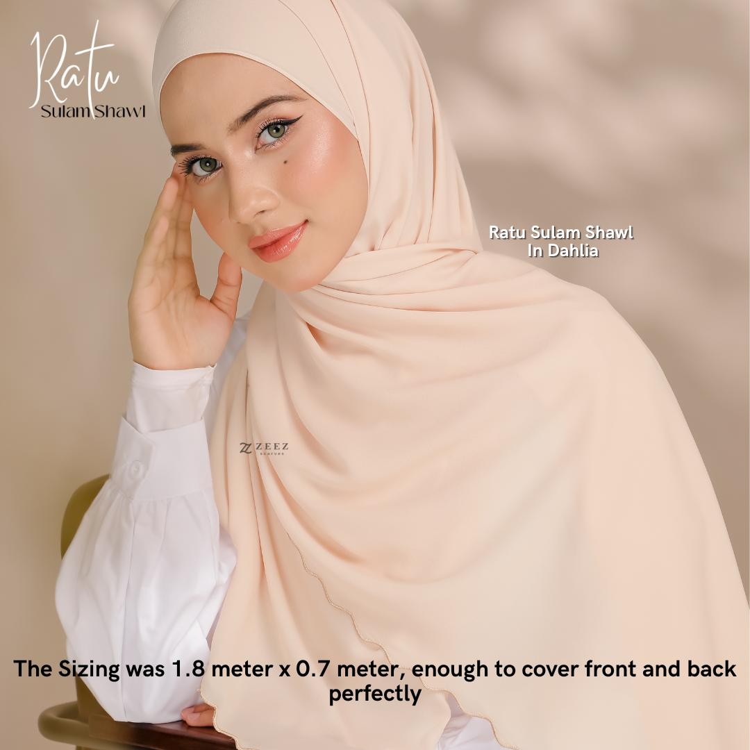 High Quality Ratu Sulam Shawl By Zeez Scarves