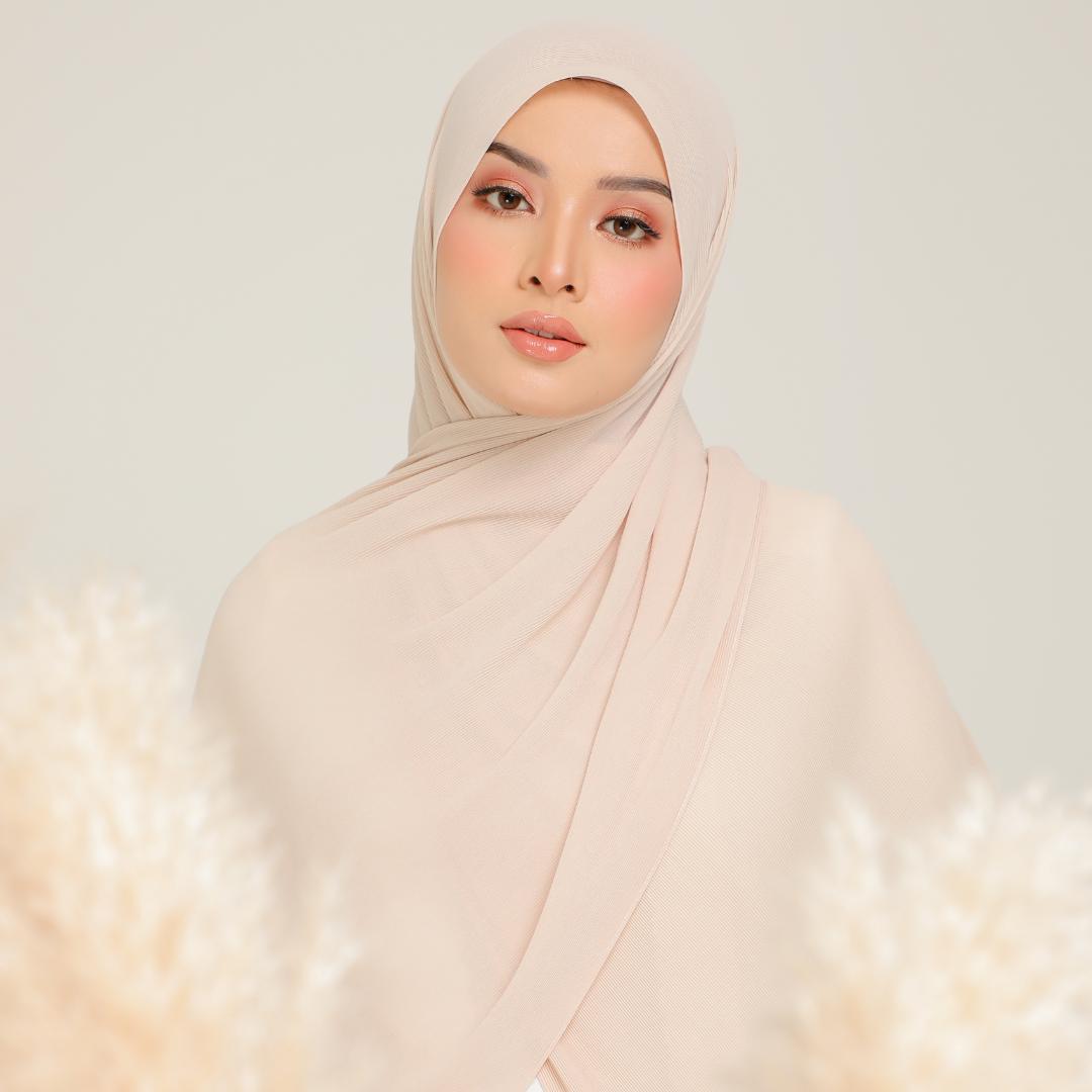 Zeezscarves Tudung Airy Pleated Scarf Size biasa