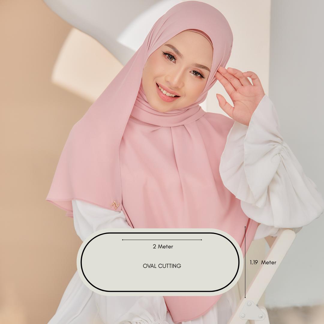 Zeez Scarves Tudung Air Plain Labuh Lebar Tak Jarang