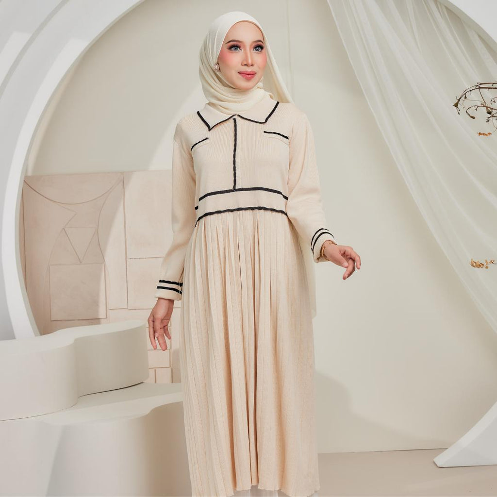 Zee Baju Knitted Dress Tak Perlu Gosok ZeezScarves