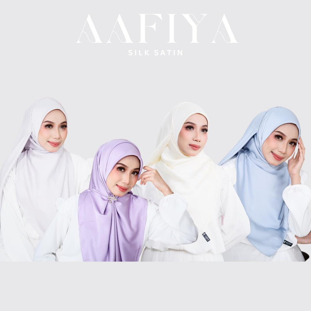Zeezscarves Aafiya Satin Silk Bawal Empat Segi Bidang 45