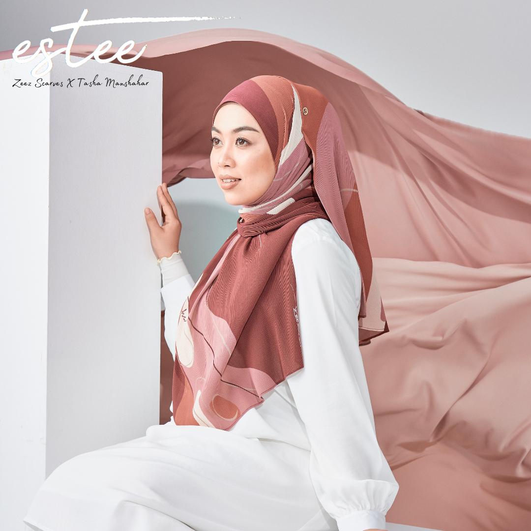Zeez Scarves Tudung Estee Pleated Shawl Edisi Terhad