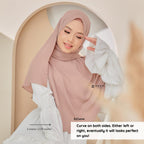 Zeez Scarves Tudung Air Plain Labuh Lebar Tak Jarang