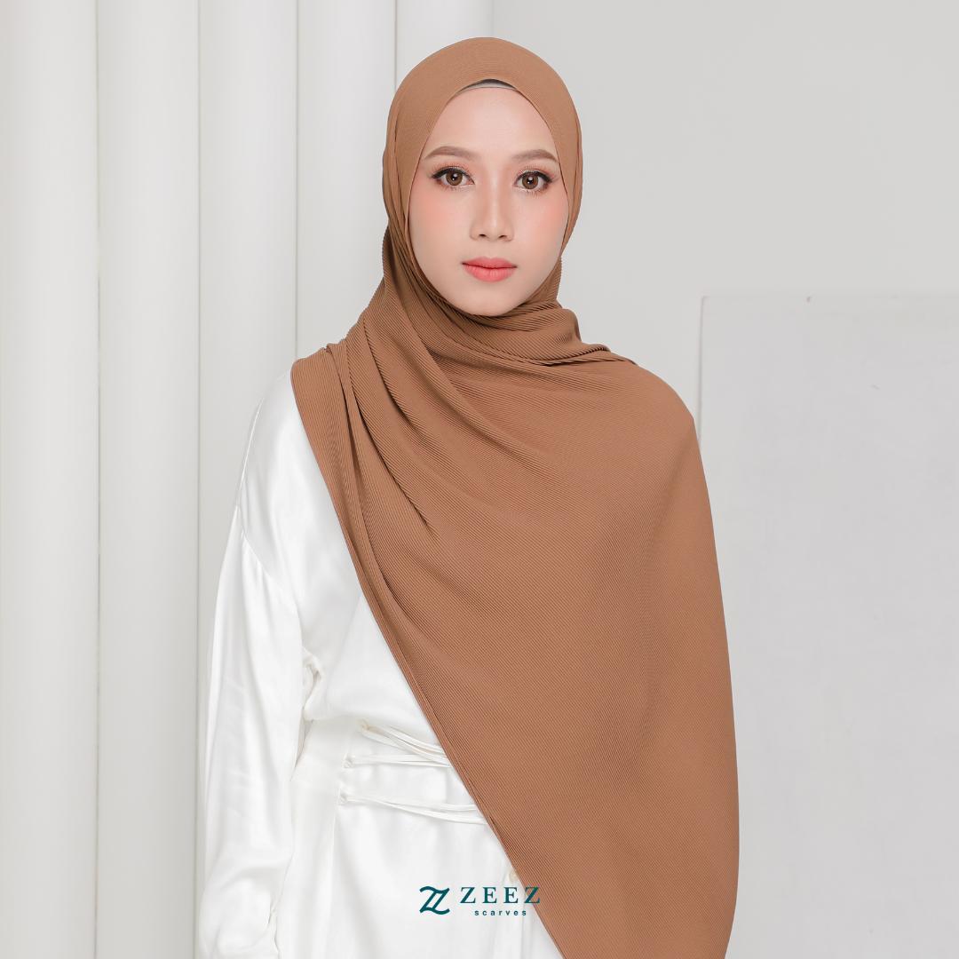 Zeez Scarves Tudung Awan Pleated Scarf Labuh dan lebar