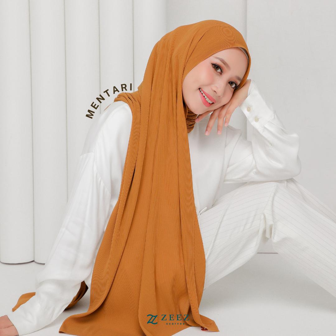 Zeez Scarves Tudung Awan Pleated Scarf Labuh dan lebar