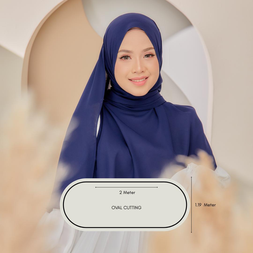 Zeez Scarves Tudung Air Plain Labuh Lebar Tak Jarang