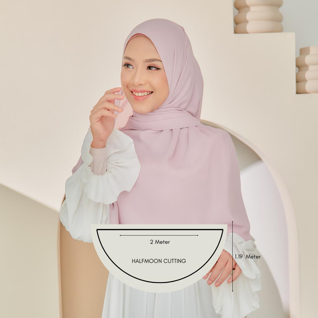 Zeez Scarves Tudung Air Plain Labuh Lebar Tak Jarang