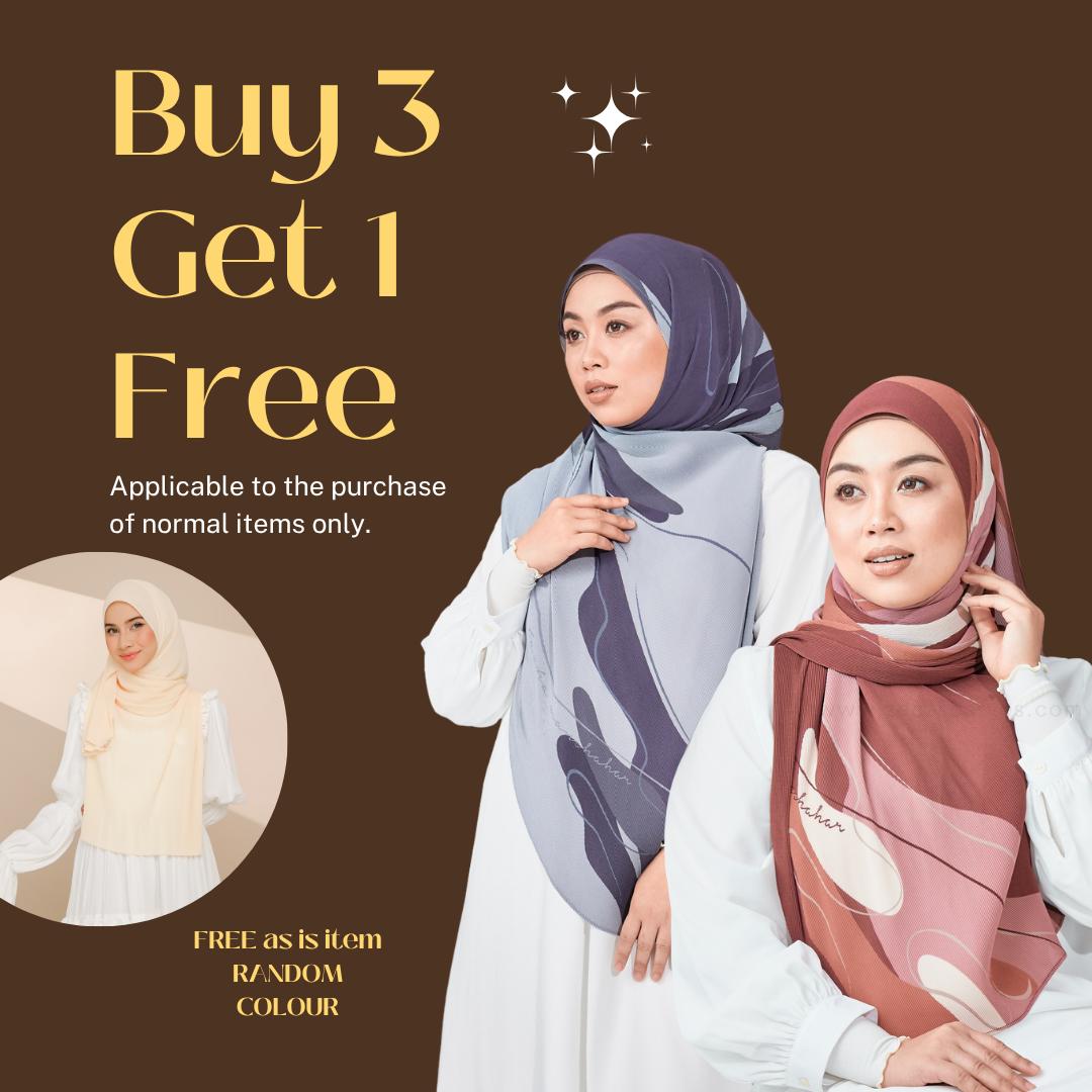 Zeez Scarves Tudung Estee Pleated Shawl Edisi Terhad