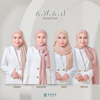 Zeez Scarves Tudung Awan Pleated Scarf Labuh dan lebar