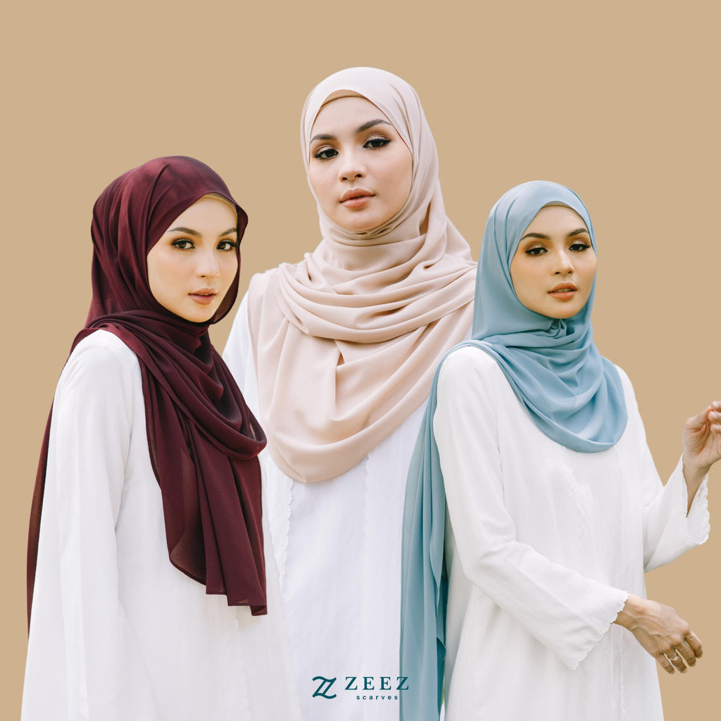 Premium Quality Tudung Plain Labuh Maryam Lightpro Plain Wide Shawl