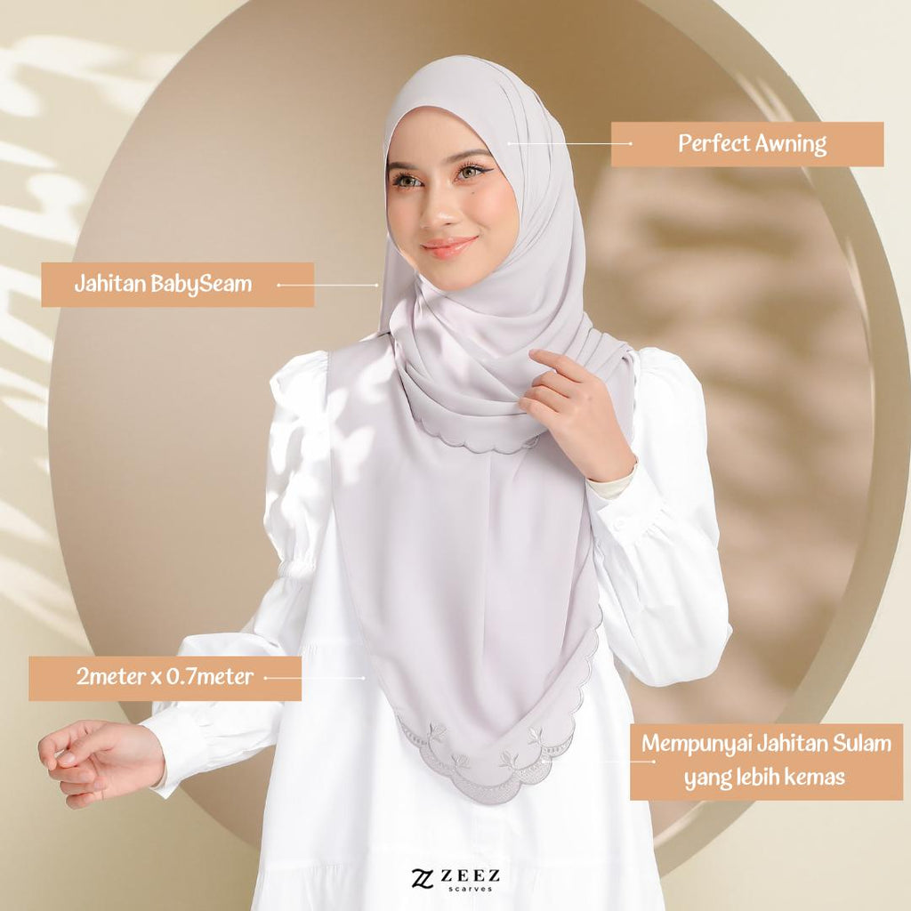 [PREMIUM] Ratu Sulam Wide Shawl Zeez Scarves with FREE GIFT