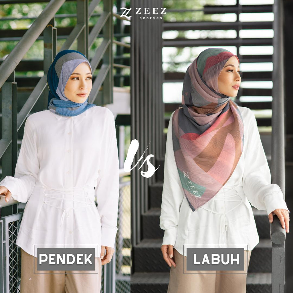 Zeez Scarves Geometrica Pleated Tiga Segi