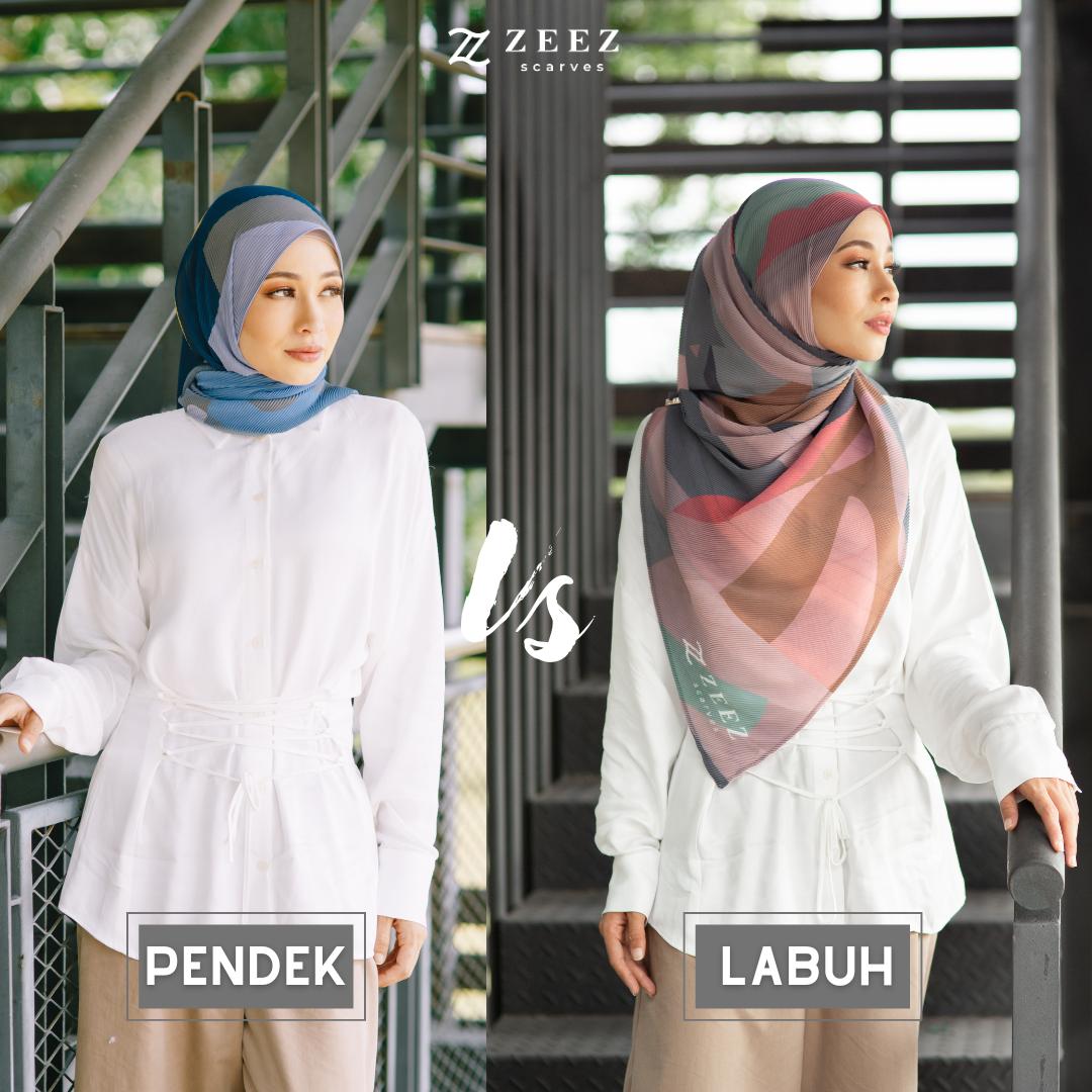 Zeez Scarves Geometrica Pleated Tiga Segi