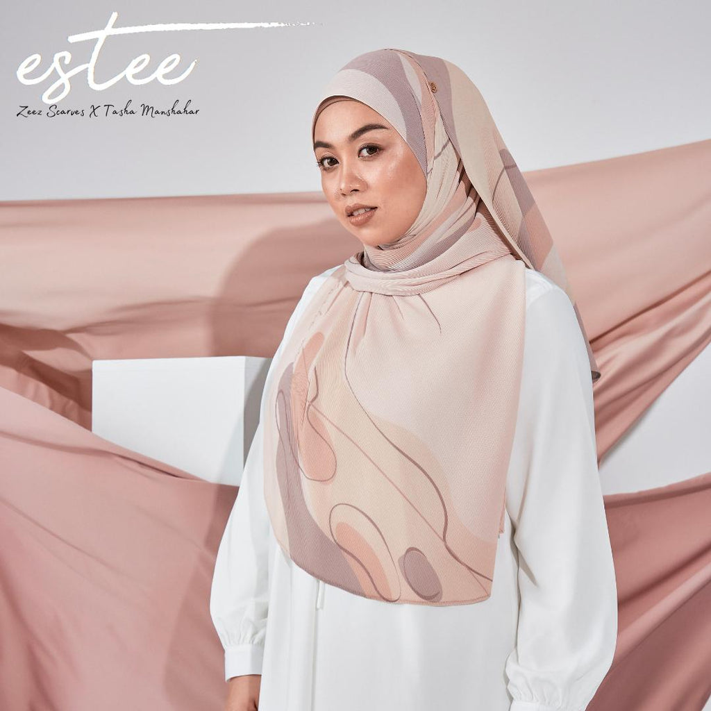 Zeez Scarves Tudung Estee Pleated Shawl Edisi Terhad