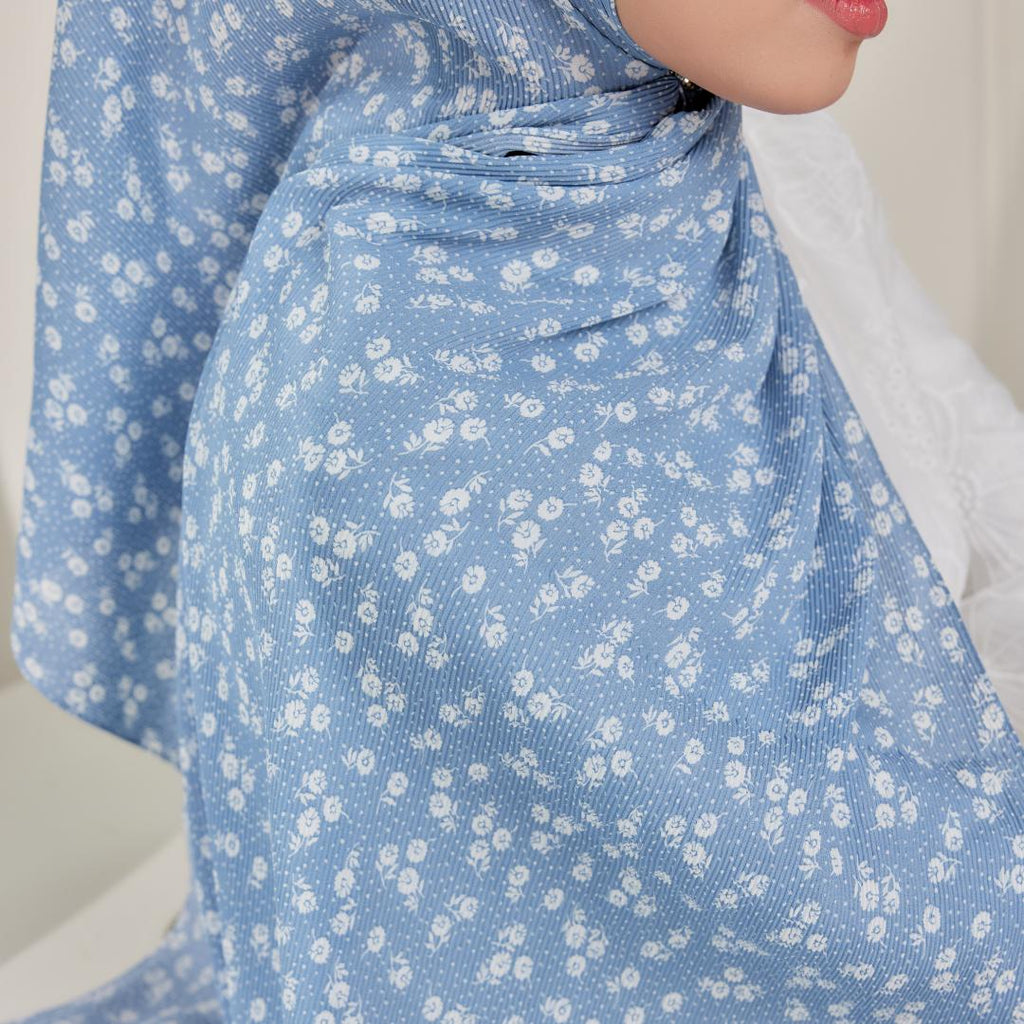 Zeez Scarves Hanna Pleated Bercorak Tak perlu iron 100%
