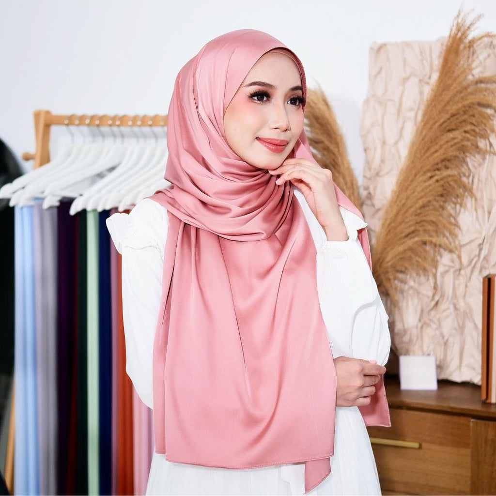 Zeezscarves Aafiya Satin Silk Shawl Selendang Panjang 2 meter