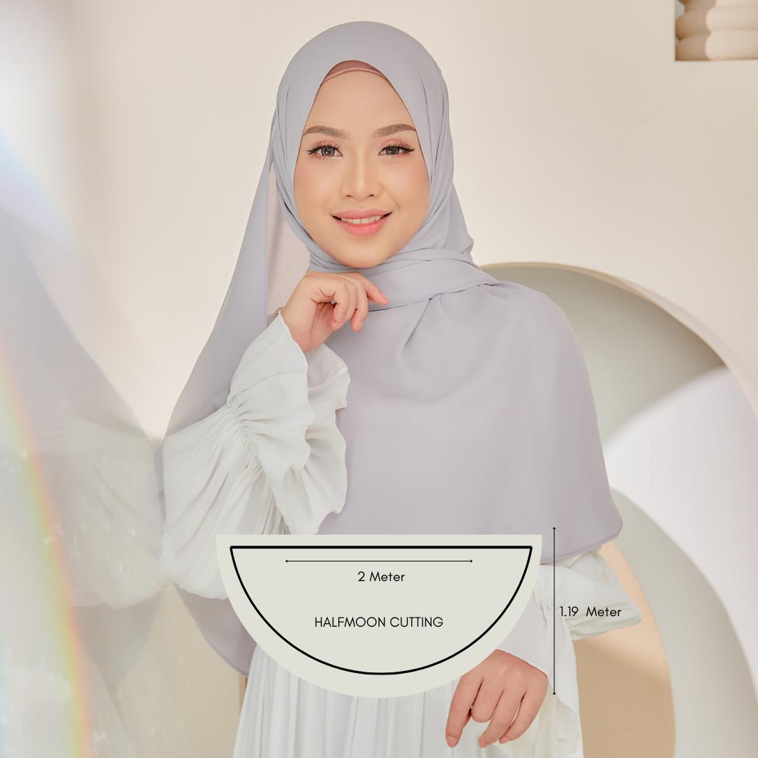 Zeez Scarves Tudung Air Plain Labuh Lebar Tak Jarang