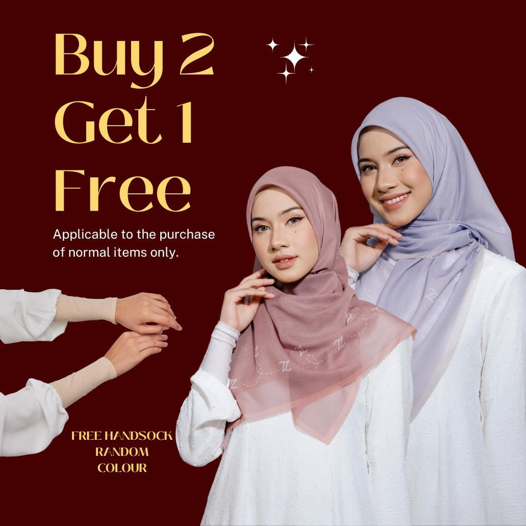 Zeezscarves Bawal Cotton Monogram Edisi Terhad