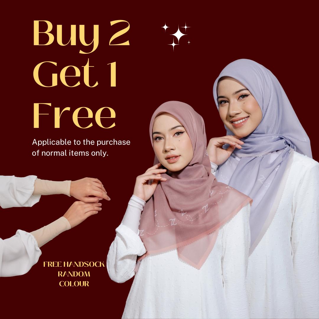Zeezscarves Bawal Cotton Monogram Edisi Terhad