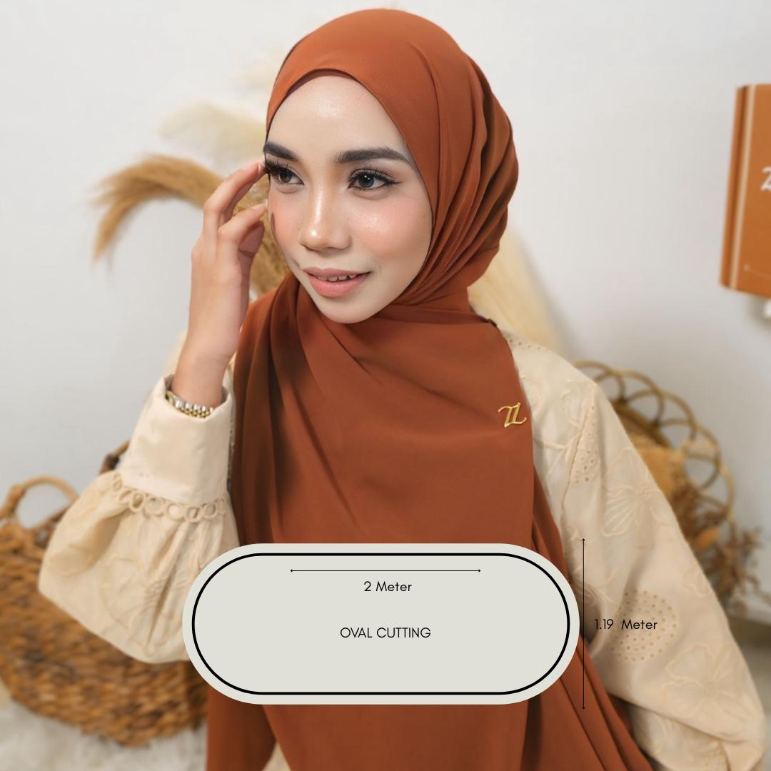 Zeez Scarves Tudung Air Plain Labuh Lebar Tak Jarang
