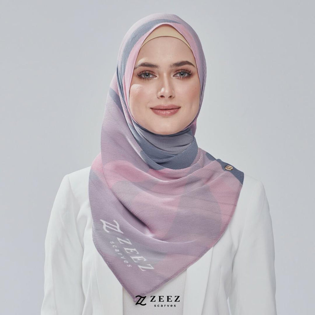 Zeez Scarves Geometrica Pleated Tiga Segi