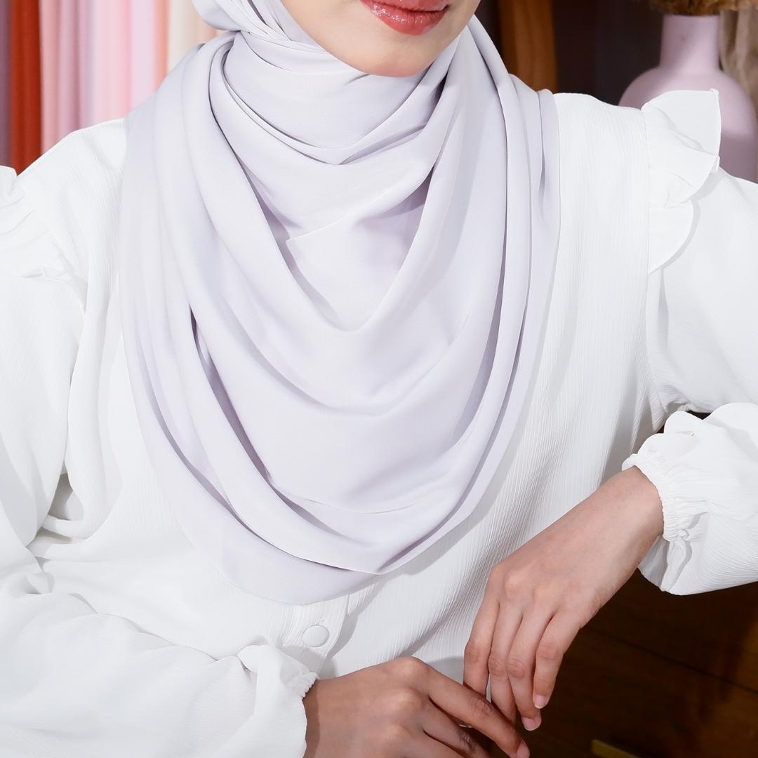 Zeezscarves Aafiya Satin Silk Shawl Selendang Panjang 2 meter