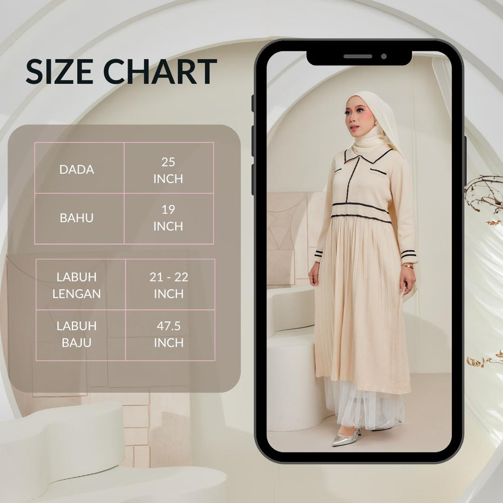 Zee Baju Knitted Dress Tak Perlu Gosok ZeezScarves