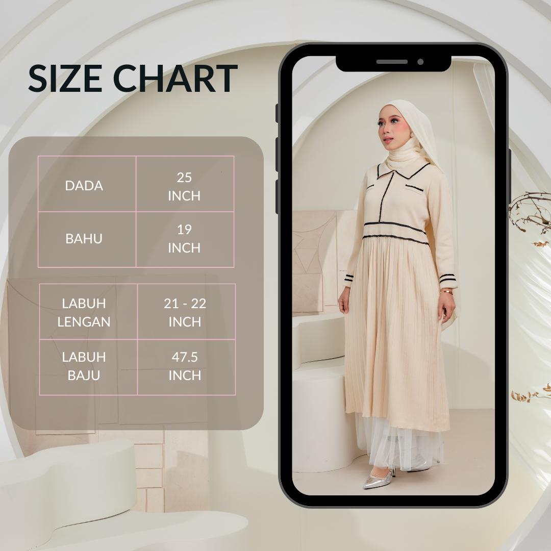 Zee Baju Knitted Dress Tak Perlu Gosok ZeezScarves