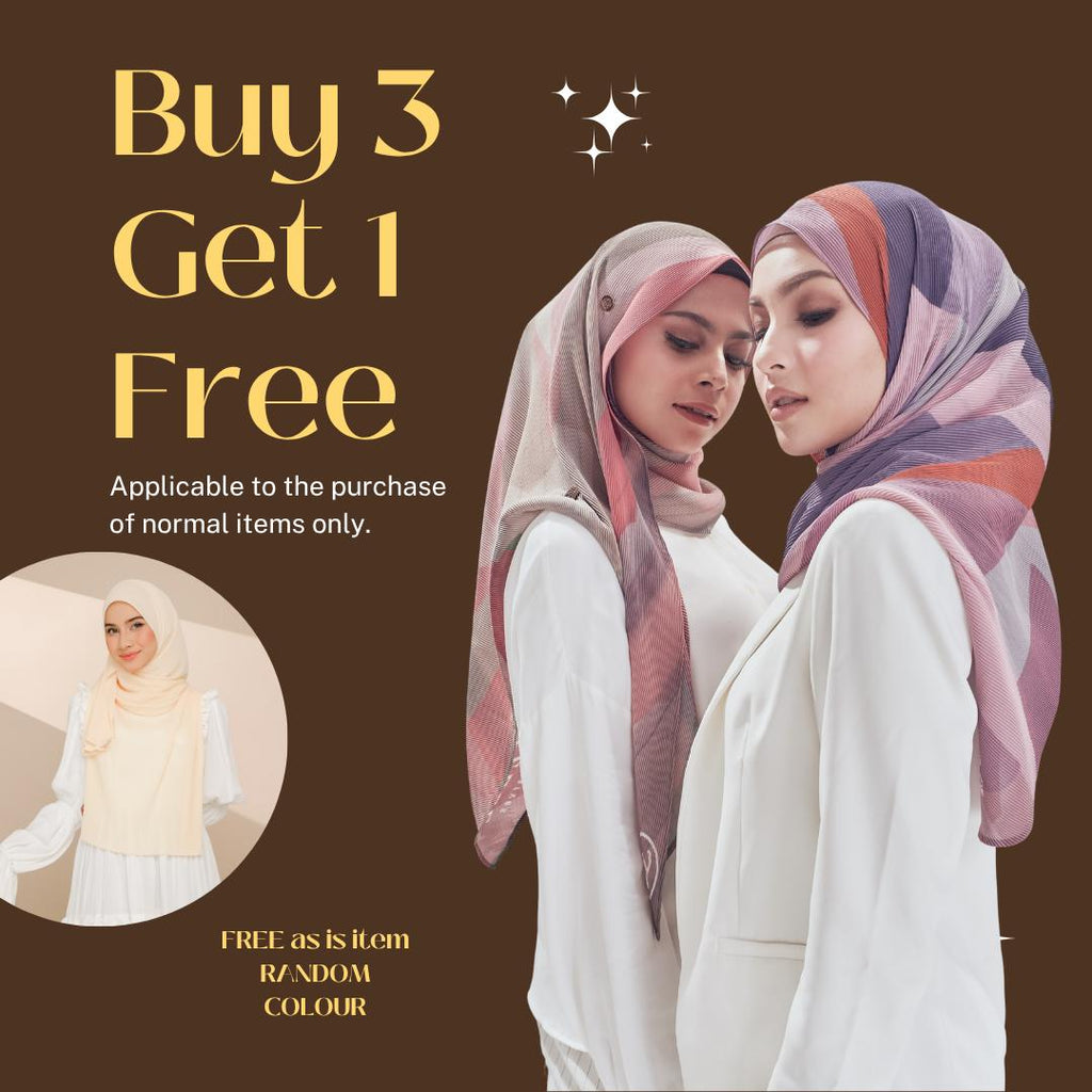 Zeez Scarves Geometrica Pleated Tiga Segi